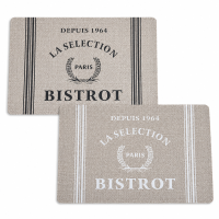 Bistrot Tischsets 2er Set – abwaschbare Platzsets...