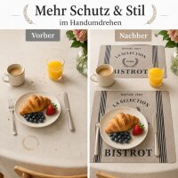 Bistrot Tischsets 2er Set – abwaschbare Platzsets 43 x 28 cm