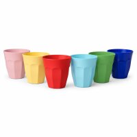 Melamin Becher Set bunt robust für entspannten...