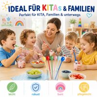 Latte Löffel Set 6er bunt lang für Kaffee & Dessert