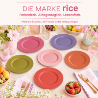 Melamin Teller Set 6er farbenfroh für Alltag & Outdoor