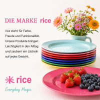 Melamin Teller Set Bunt 6er Set leicht für Alltag & draußen