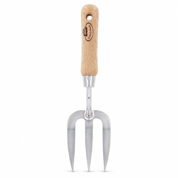 Handgabel Garten mit Holzgriff für präzise Beetpflege