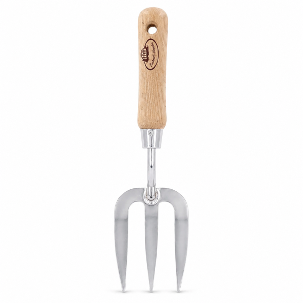 Handgabel Garten mit Holzgriff für präzise Beetpflege