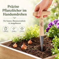 Pflanzholz mit Tiefenmarkierungen für präzises Pflanzen