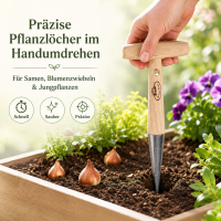 Pflanzholz mit Tiefenmarkierungen für präzises Pflanzen