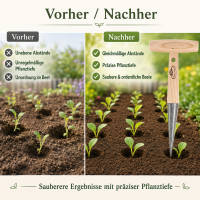 Pflanzholz mit Tiefenmarkierungen für präzises Pflanzen