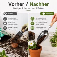 Kompostkelle mit tiefem Blatt für sauberes Umtopfen