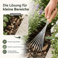 Handrechen mit Holzgriff für präzise Beetpflege