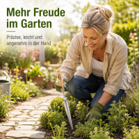 Unkrautstecher Edelstahl mit Holzgriff für leichtes Jäten