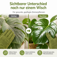 Pflanzenhandschuh zur Blattreinigung 1,6x22,8cm Grün Olivgrün Mikrofaser