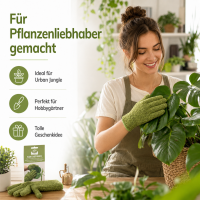 Pflanzenhandschuh zur Blattreinigung 1,6x22,8cm Grün Olivgrün Mikrofaser