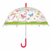Kinderschirm transparent mit Schmetterlingen für mehr Spaß