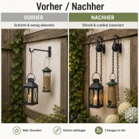 Gusseisen Haken Seilwinde 2er Set für nostalgische Deko
