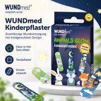 Kinder Wundpflaster 63x19mm Bunt Dunkelblau - Textilpflaster Tiere