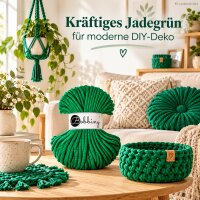 Baumwollkordel 5mm 50m Grün - Jade Green aus recycelter Baumwolle
