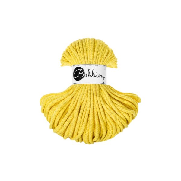 Baumwollkordel 5 mm 50 m Gelb Canary Yellow Baumwolle DIY