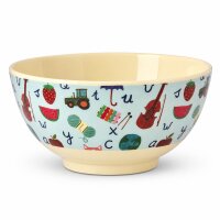 Müslischale Kinder 15cm Blau hellblau Melamin ABC Design Snackschale