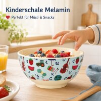 Müslischale Kinder 15cm Blau hellblau Melamin ABC Design Snackschale