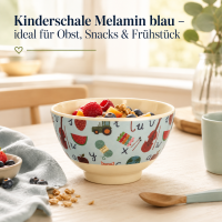 Kinderschale Melamin 300ml Blau hellblau kleine Schüssel für Kinder