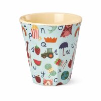 ABC Kinderbecher 250ml Blau Hellblau Melamin Becher...