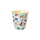 Melaminbecher für Kinder 7,5x7 cm Blau Pastellblau mit ABC-Motiv