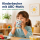 Melaminbecher für Kinder 7,5x7 cm Blau Pastellblau mit ABC-Motiv