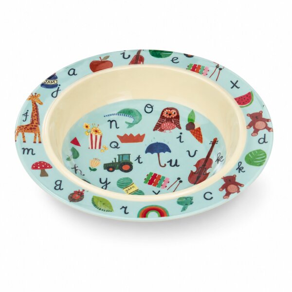 Kinderschüssel 20cm Blau Aquahellblau - Melamin für Kindermahlzeiten