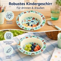 Kinderschüssel 20cm Blau Aquahellblau - Melamin für Kindermahlzeiten