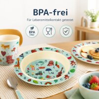 Kinderschüssel 20cm Blau Aquahellblau - Melamin für Kindermahlzeiten