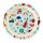 ABC Kinderteller 22cm Blau Pastell-Aqua - Melamin Essteller mit Rand