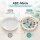 ABC Kinderteller 22cm Blau Pastell-Aqua - Melamin Essteller mit Rand