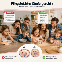 Tiefer Kinderteller 20cm Rosa Pink Kinderschüssel aus Melamin