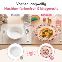 Tiefer Kinderteller 20cm Rosa Pink Kinderschüssel aus Melamin