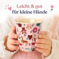 Kinder Trinkbecher 250ml Rosa Pink - Melamin ABC Becher Kinder