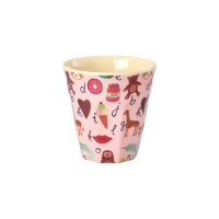 Melaminbecher für Kinder 7,5x7cm Rosa Pink kleiner...