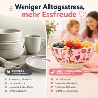 Kinderschüssel Melamin 7,5x15cm Rosa Pink ABC Schale für Snacks