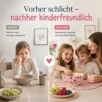 Kinderschüssel Melamin 7,5x15cm Rosa Pink ABC Schale für Snacks