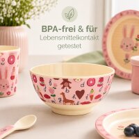 Kinderschüssel Melamin 7,5x15cm Rosa Pink ABC Schale für Snacks