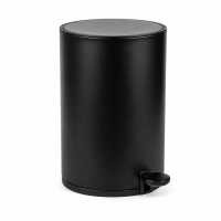 Treteimer Schwarz 5l Edelstahl Pedaleimer mit Softclose