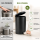 Treteimer Schwarz 5l Edelstahl Pedaleimer mit Softclose
