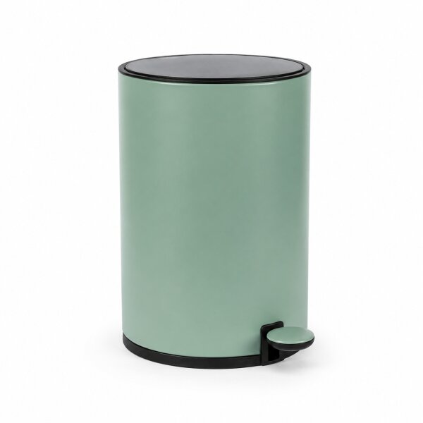 Treteimer 5l Grün - Mint Green Badmülleimer Edelstahl Softclose