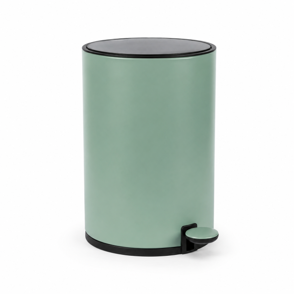 Treteimer 5l Grün - Mint Green Badmülleimer Edelstahl Softclose