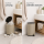 Treteimer 5l Braun Taupe - Edelstahl Pedaleimer rund fürs Bad