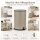 Treteimer 5l Braun Taupe - Edelstahl Pedaleimer rund fürs Bad