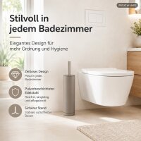 WC-Garnitur freistehend 9x39cm Beige Taupe Edelstahl