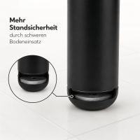 WC Garnitur Edelstahl schwarz 9x39cm Matt Black freistehend