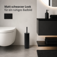 WC Garnitur Edelstahl schwarz 9x39cm Matt Black freistehend