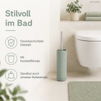 WC-Bürstenhalter 9x39cm Grün Mintgrün Edelstahl freistehend