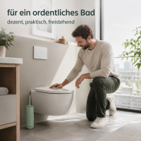 WC-Bürstenhalter 9x39cm Grün Mintgrün Edelstahl freistehend
